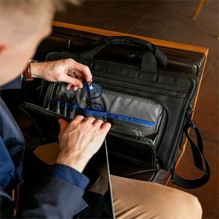 SAMSONITE Briefcase, Professional, f/15.6in Laptops/Tablets, Polyester, BK SML1407091041